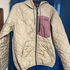 Patagonia Beige and Pink Quilted Jacket
